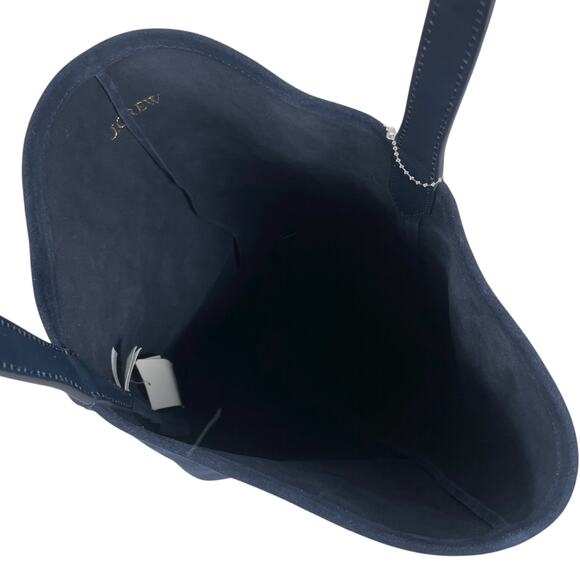 J. Crew Berkeley Bucket Bag in Suede Darkest Indigo Blue - Picture 9 of 11